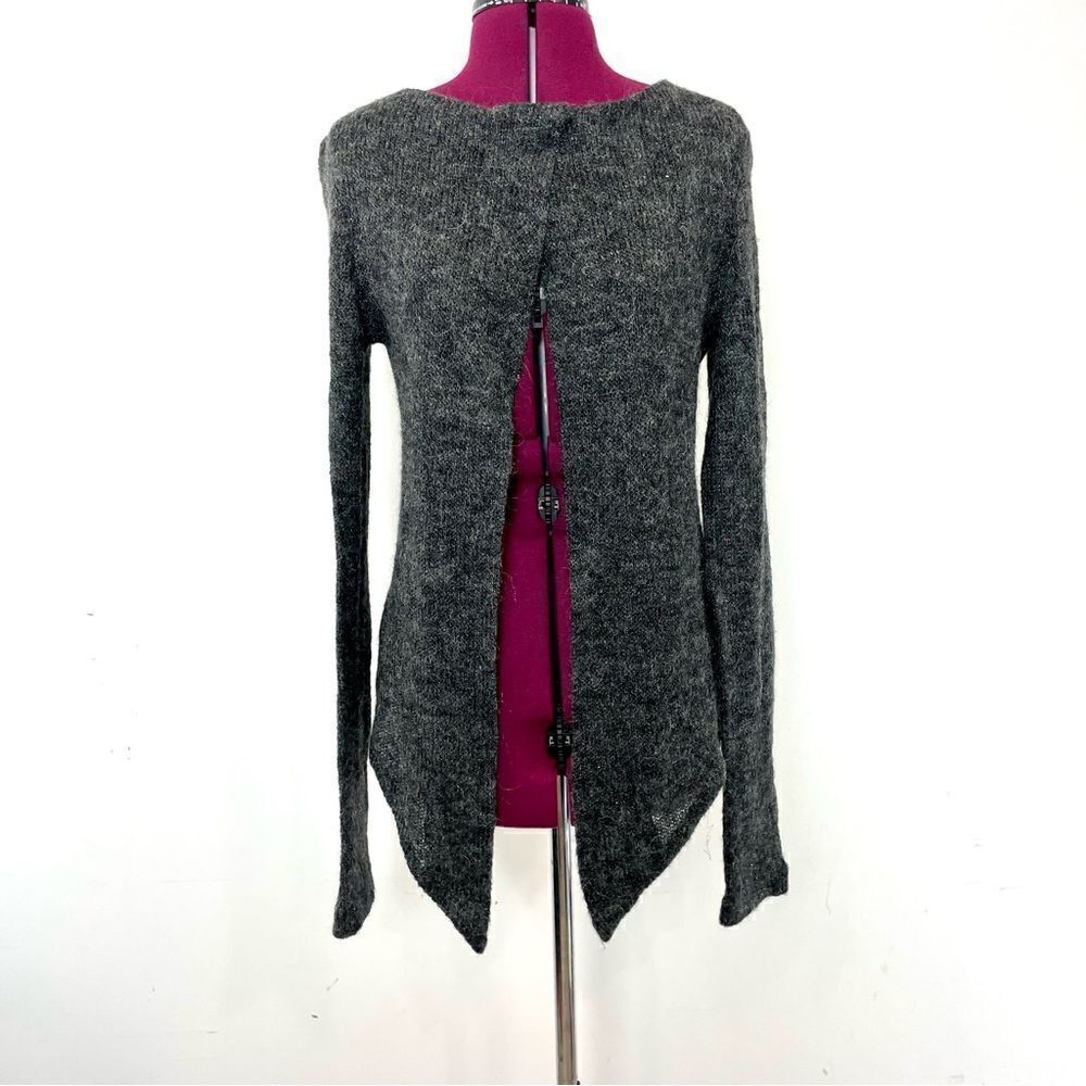 Rostfrey by Anett Rostel Metallic Black Cardigan sz M
